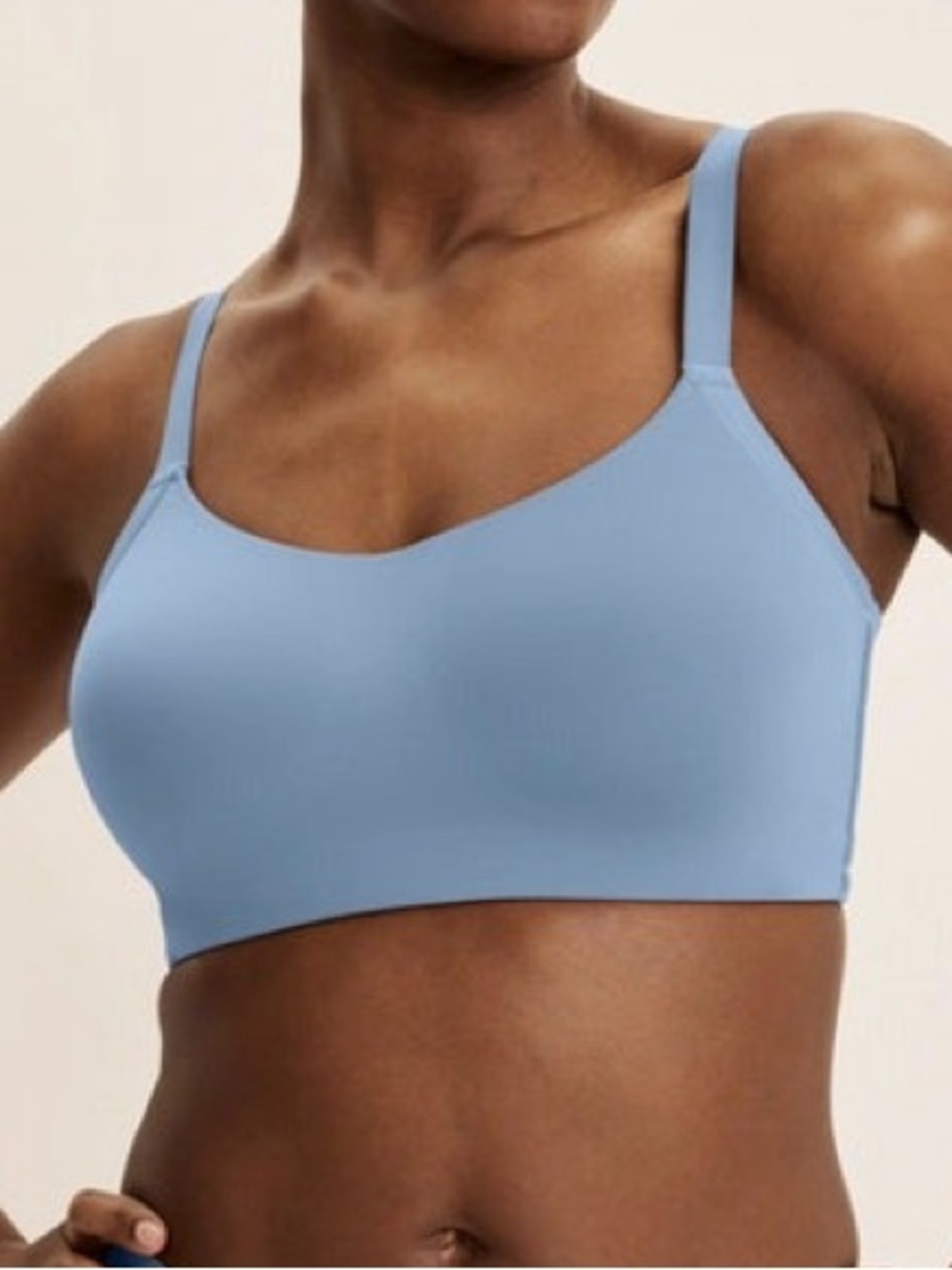 Knix Knixy Lace Racerback bralette, in the color Daylight blue